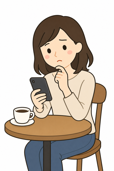プレゼント選びに悩む女性